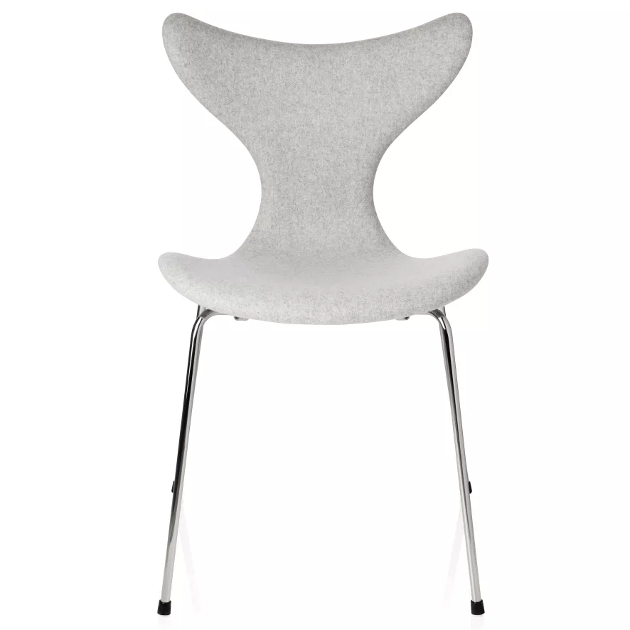 Fritz Hansen Lily Stoel Gestoffeerd Divina Melange 120 1 Fritz Hansen Lily Stoel Gestoffeerd Divina Melange 120