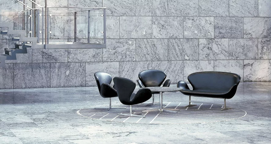 Fritz Hansen Swan Chair Loungestoel Divina 623, Polished Aluminium 5 Fritz Hansen Swan Chair Loungestoel Divina 623, Polished Aluminium - Afbeelding 5