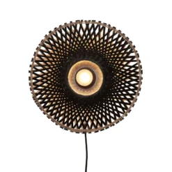 Good&Mojo Kalimantan Wandlamp Extra Small Ø30 Zwart