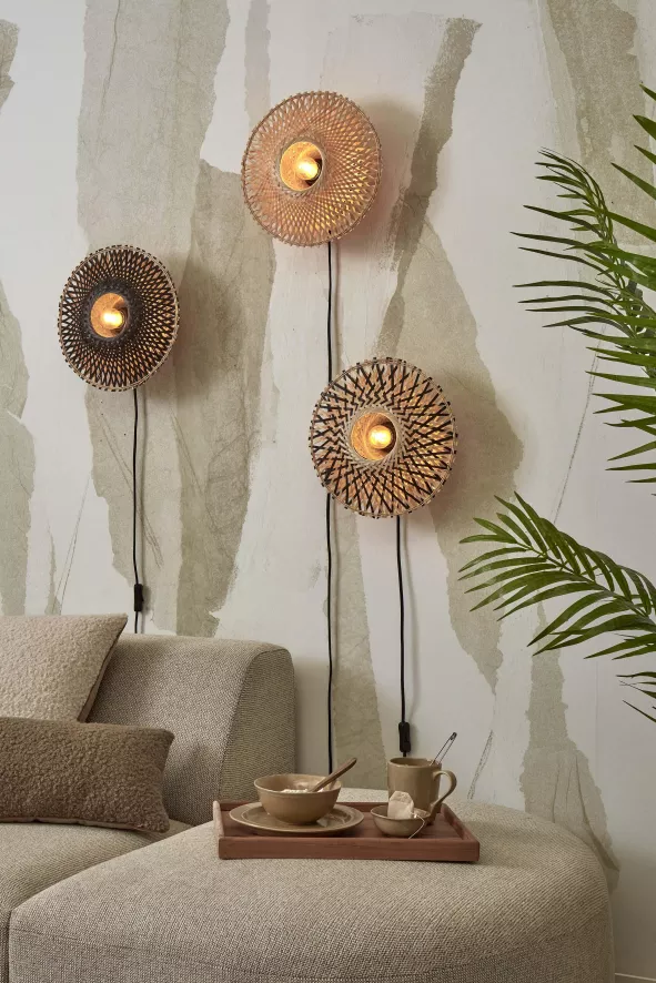 Good&Mojo Kalimantan Wandlamp Extra Small Ø30 Zwart 4 Good&Mojo Kalimantan Wandlamp Extra Small Ø30 Zwart - Afbeelding 4