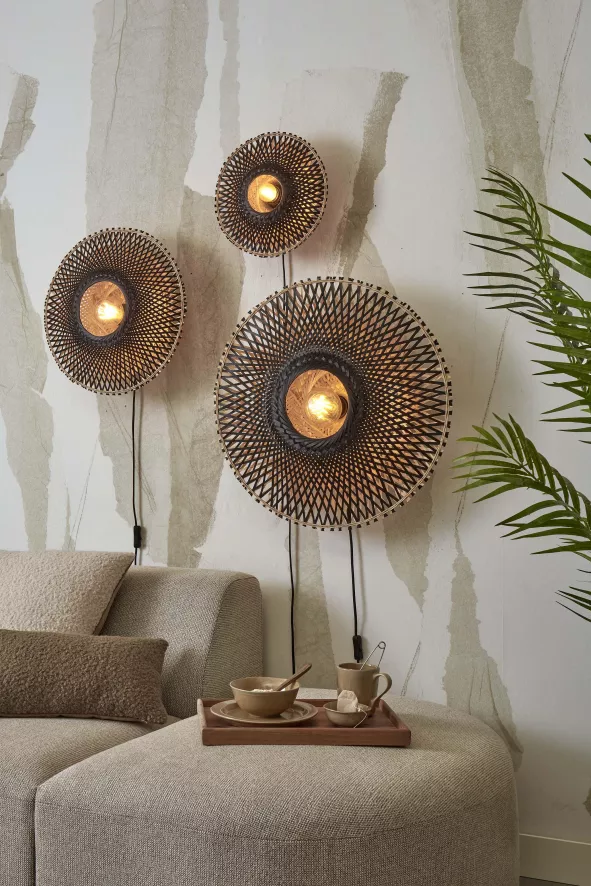 Good&Mojo Kalimantan Wandlamp Extra Small Ø30 Zwart 13 Good&Mojo Kalimantan Wandlamp Extra Small Ø30 Zwart - Afbeelding 13