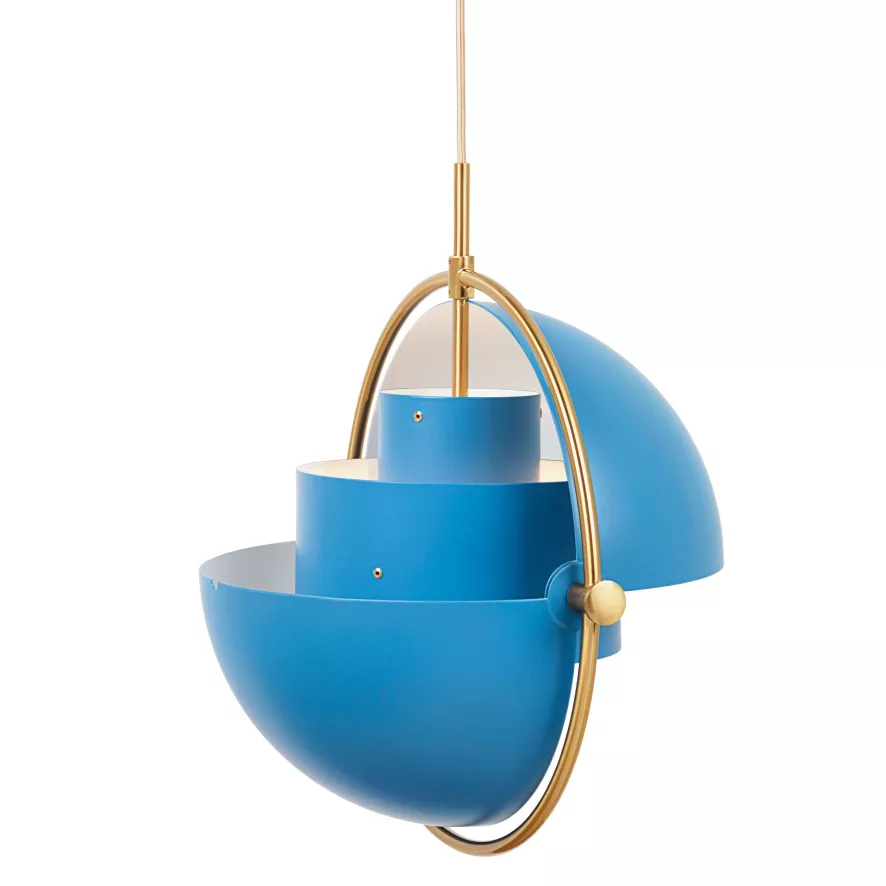 Gubi Multi-Lite Hanglamp Ø36 Large Messing/sea Grey 3 Gubi Multi-Lite Hanglamp Ø36 Large Messing/sea Grey - Afbeelding 3