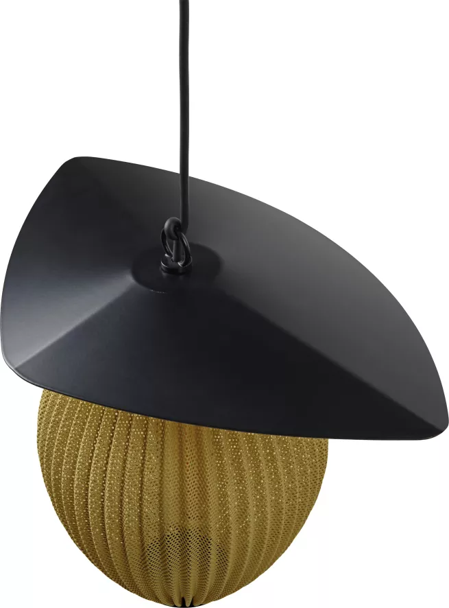 Gubi Satellite Hanglamp Buiten Ø22 Mustard Gold Semi Matt 9 Gubi Satellite Hanglamp Buiten Ø22 Mustard Gold Semi Matt - Afbeelding 9