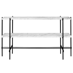 Gubi TS Sidetable 120x30x72 Zwart/wit Marmer