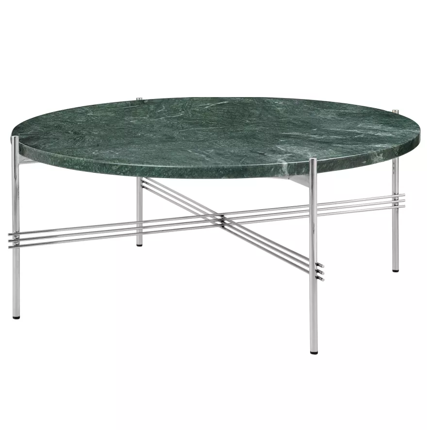 Gubi TS Salontafel 80 Polished Steel Green Guatemala Marble 1 Gubi TS Salontafel 80 Polished Steel Green Guatemala Marble