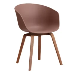 Hay AAC22 Stoel Gelakt Walnoot Onderstel Soft Brick