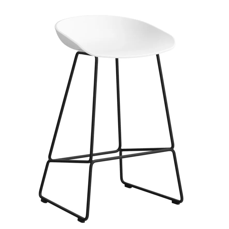 Hay AAS38 Barkruk 65cm Zwart Onderstel White 1 Hay AAS38 Barkruk 65cm Zwart Onderstel White