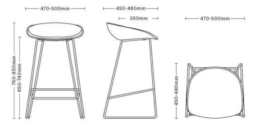 Hay AAS38 Barkruk 65cm Zwart Onderstel White 5 Hay AAS38 Barkruk 65cm Zwart Onderstel White - Afbeelding 5