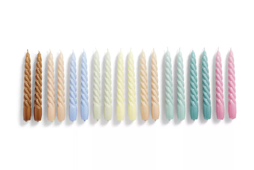 Hay Candle Twist Kaarsen Set Van 6 Green, Citrus, Beige 6 Hay Candle Twist Kaarsen Set Van 6 Green, Citrus, Beige - Afbeelding 6