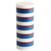 Hay Column Kaars Medium Off-White, Brown And Blue