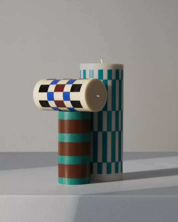 Hay Column Kaars Medium Yellow, Brown, Light Blue And Army 15 Hay Column Kaars Medium Yellow, Brown, Light Blue And Army - Afbeelding 15