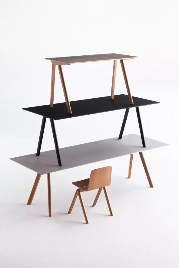 Hay Copenhague CPH30 Tafel 250x90, Gezeept Eiken, Grijs Linoleum 7 Hay Copenhague CPH30 Tafel 250x90, Gezeept Eiken, Grijs Linoleum - Afbeelding 7