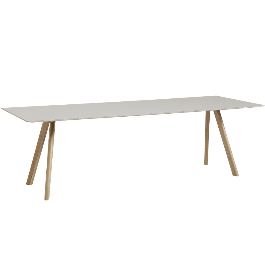 Hay Copenhague CPH30 Tafel 250x90, Gezeept Eiken, Grijs Linoleum 2 Hay Copenhague CPH30 Tafel 250x90, Gezeept Eiken, Grijs Linoleum - Afbeelding 2