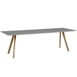 Hay Copenhague CPH30 Tafel 250x90, Gezeept Eiken, Grijs Linoleum