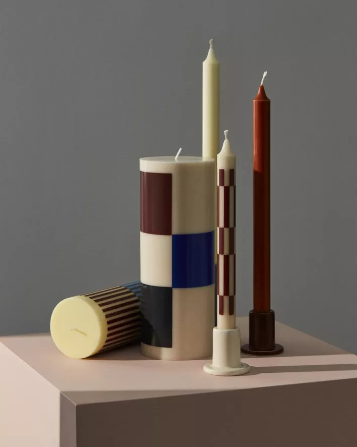 Hay Column Kaars Medium Yellow, Brown, Light Blue And Army 7 Hay Column Kaars Medium Yellow, Brown, Light Blue And Army - Afbeelding 7