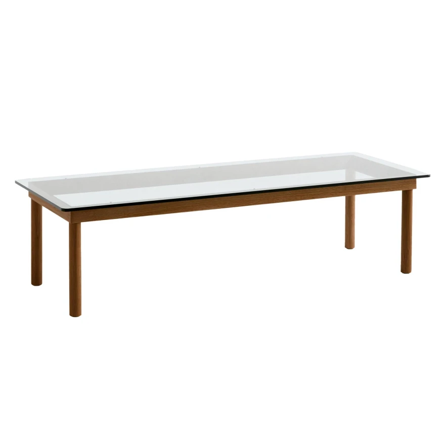 Hay Kofi Salontafel Walnoot 140x50 Helder Glas 2 Hay Kofi Salontafel Walnoot 140x50 Helder Glas - Afbeelding 2