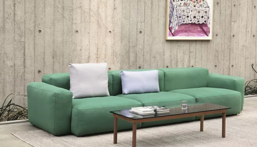 Hay Kofi Salontafel Walnoot 140x50 Helder Glas 3 Hay Kofi Salontafel Walnoot 140x50 Helder Glas - Afbeelding 3