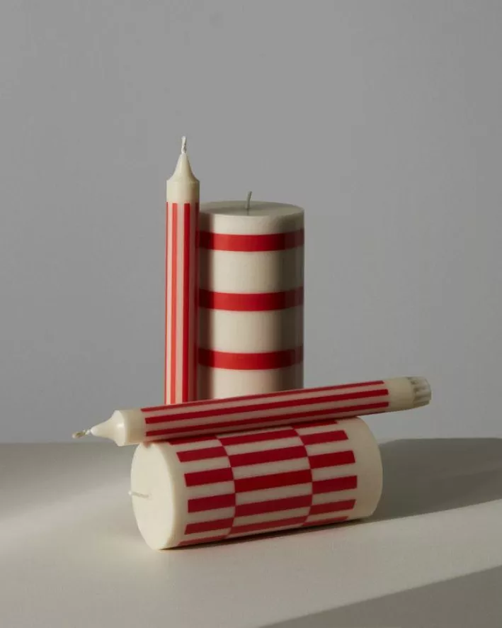 Hay Column Kaars Medium Yellow, Brown, Light Blue And Army 3 Hay Column Kaars Medium Yellow, Brown, Light Blue And Army - Afbeelding 3