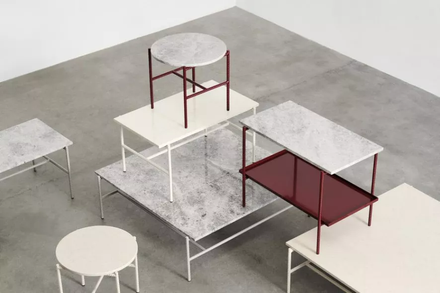 Hay Rebar Marble Side Salontafel 75x44 Beige 5 Hay Rebar Marble Side Salontafel 75x44 Beige - Afbeelding 5