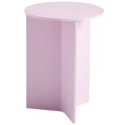 Hay Slit Wood High Bijzettafel 35 Pink Lacquered Oak