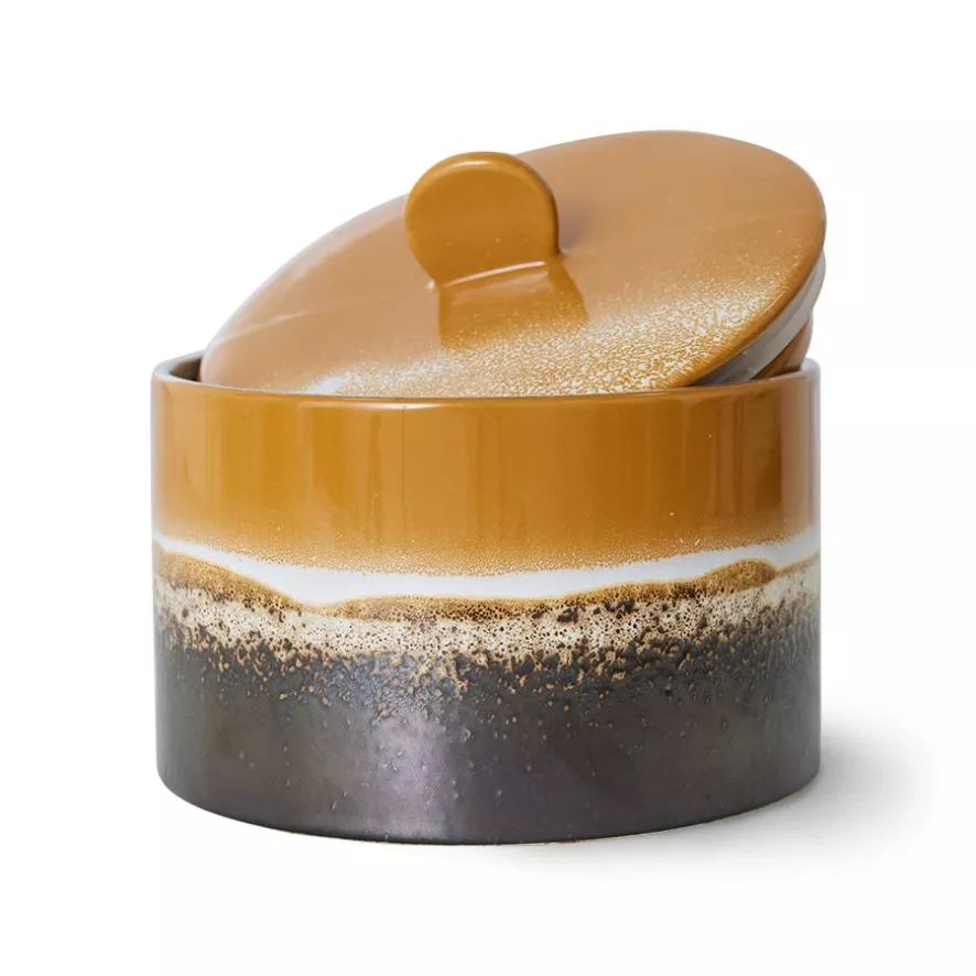 HKliving 70's Ceramic Koektrommel Voorraadpot Cookie Jar Dusk 18 HKliving 70's Ceramic Koektrommel Voorraadpot Cookie Jar Dusk - Afbeelding 18