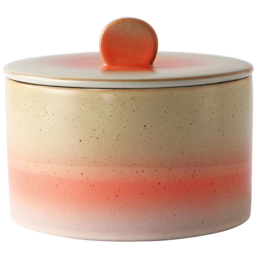 HKliving 70's Ceramic Koektrommel Voorraadpot Cookie Jar Dusk 3 HKliving 70's Ceramic Koektrommel Voorraadpot Cookie Jar Dusk - Afbeelding 3