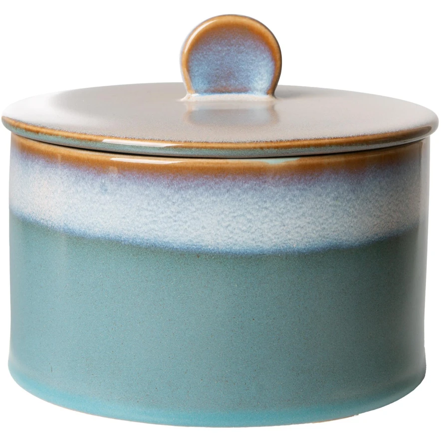 HKliving 70's Ceramic Koektrommel Voorraadpot Cookie Jar Dusk 1 HKliving 70's Ceramic Koektrommel Voorraadpot Cookie Jar Dusk