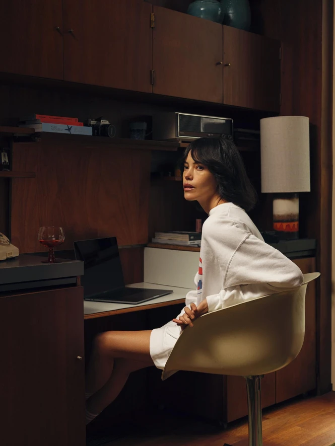 HKliving Retro Stoneware Tafellamp Glazed 2 HKliving Retro Stoneware Tafellamp Glazed - Afbeelding 2