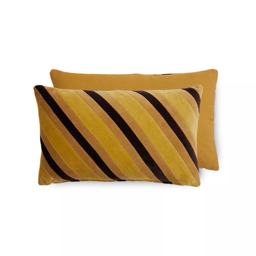 HKliving Striped Velvet Kussen 50x30 Sunkissed 10 HKliving Striped Velvet Kussen 50x30 Sunkissed - Afbeelding 10