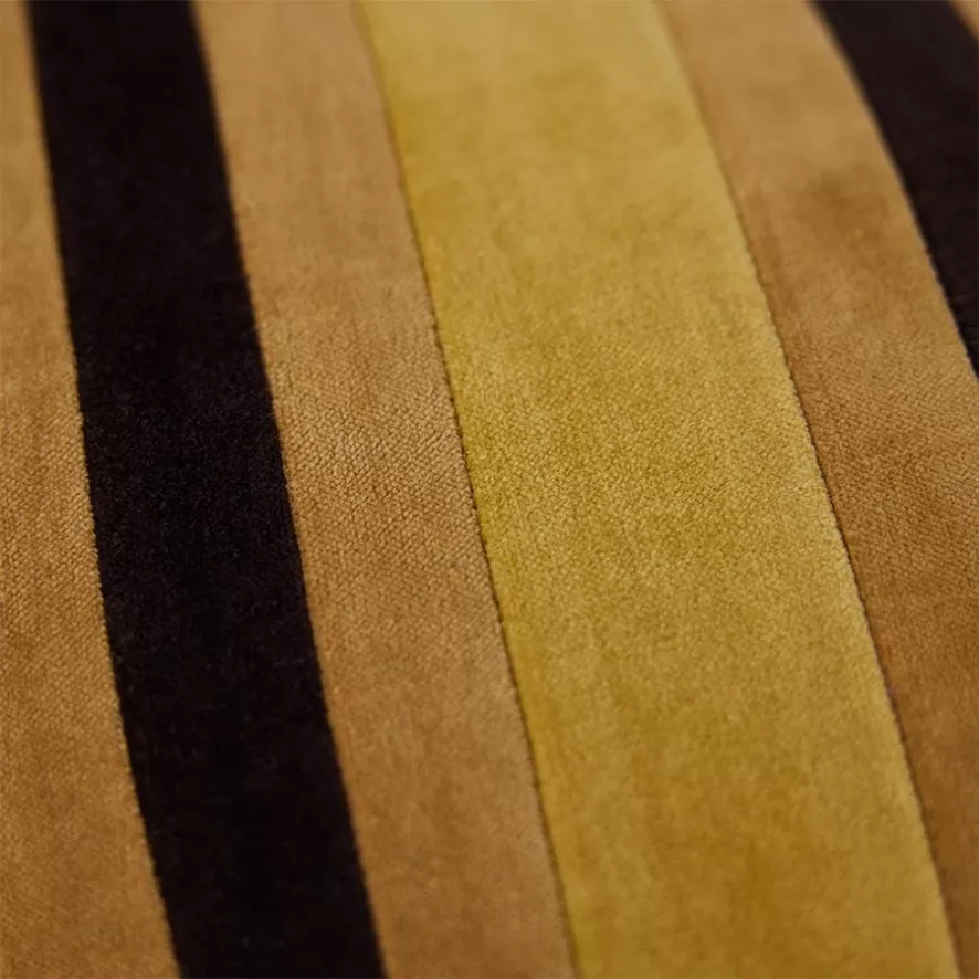 HKliving Striped Velvet Kussen 50x30 Sunkissed 2 HKliving Striped Velvet Kussen 50x30 Sunkissed - Afbeelding 2