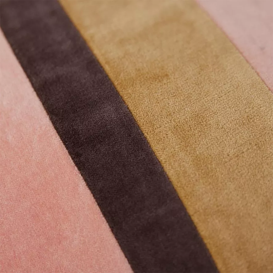 HKliving Striped Velvet Kussen 50x30 Sunkissed 8 HKliving Striped Velvet Kussen 50x30 Sunkissed - Afbeelding 8