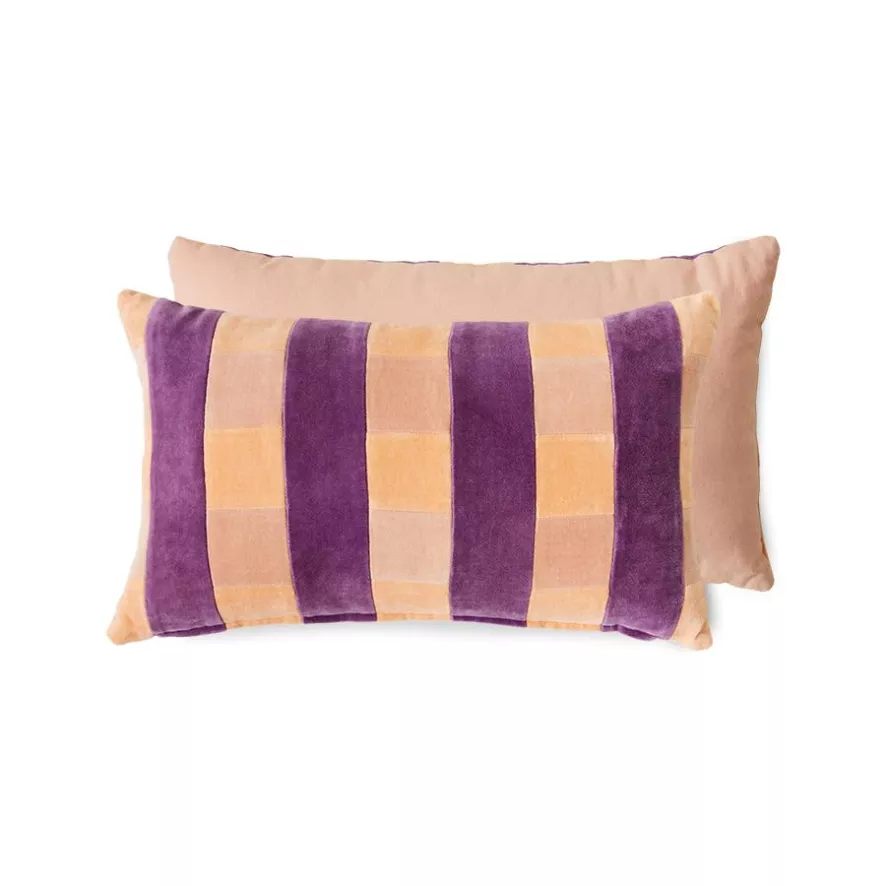 HKliving Striped Velvet Kussen 50x30 Sunkissed 14 HKliving Striped Velvet Kussen 50x30 Sunkissed - Afbeelding 14
