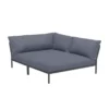 Houe Level2 Cozy Corner Loungebank Rechts Frame Donkergrijs Stof Sky