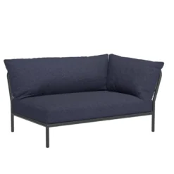 Houe Level2 Rechter Hoek 2-zits Loungebank Frame Donkergrijs Stof Indigo