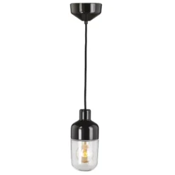 Ifö Electric Ohm Hanglamp Ø98 100/215 Helder Glas IP44 Zwart