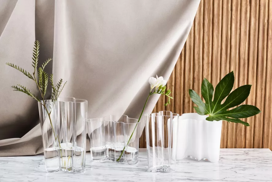 Iittala Alvar Aalto Vaas 16cm Helder 9 Iittala Alvar Aalto Vaas 16cm Helder - Afbeelding 9