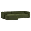 Kave Home Blok 3-zits Bank Met Chaise Longue Links Green Corduroy