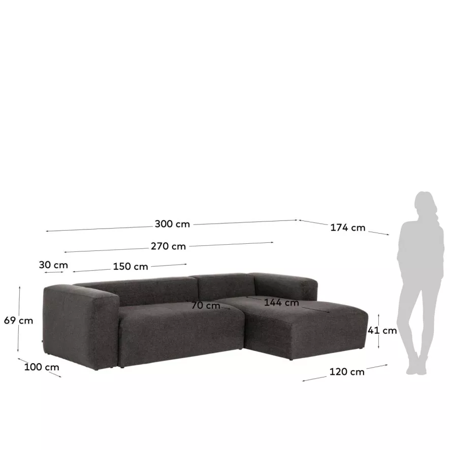 Kave Home Blok 3-zits Bank Met Chaise Longue Rechts Green Corduroy 10 Kave Home Blok 3-zits Bank Met Chaise Longue Rechts Green Corduroy - Afbeelding 10