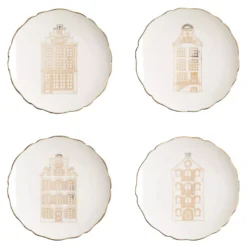 & Klevering &klevering Canal House Gebaksbordje Ø13 Set Van 4