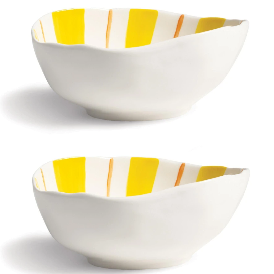 & Klevering &klevering Ray Kom 13x16,5 Set Van 2 Geel 1 & Klevering &klevering Ray Kom 13x16,5 Set Van 2 Geel
