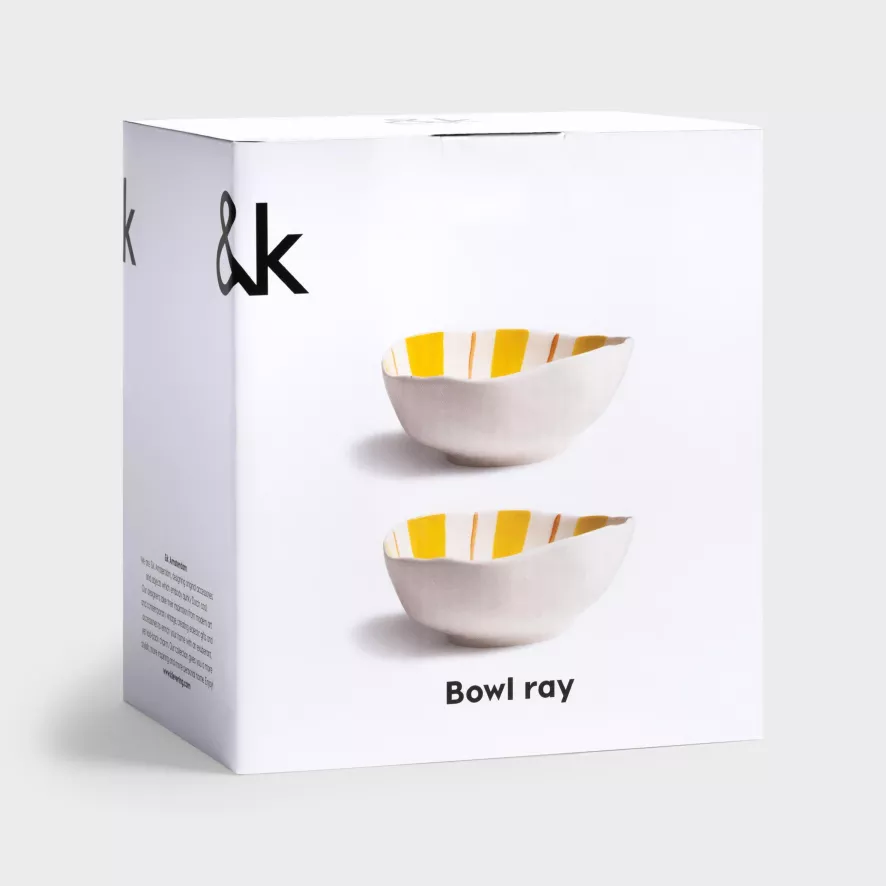 & Klevering &klevering Ray Kom 13x16,5 Set Van 2 Geel 10 & Klevering &klevering Ray Kom 13x16,5 Set Van 2 Geel - Afbeelding 10