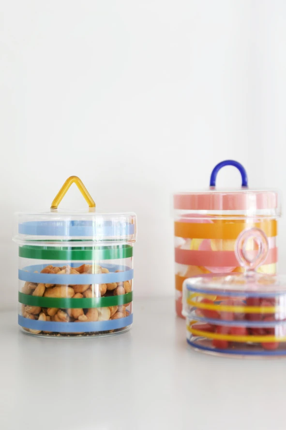 & Klevering &klevering Stripy Voorraadpot Large 2 & Klevering &klevering Stripy Voorraadpot Large - Afbeelding 2