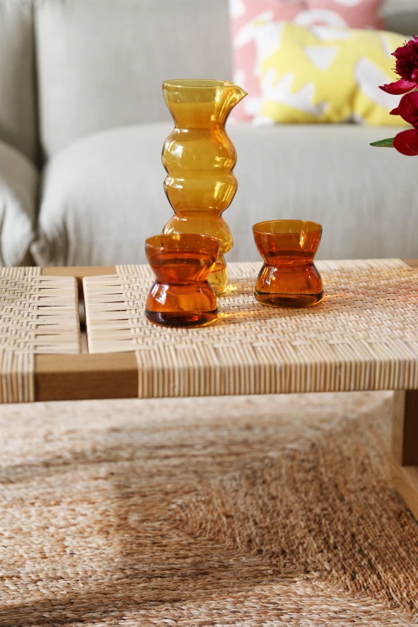 & Klevering &klevering Totem Glazen Set Van 2 Oranje 3 & Klevering &klevering Totem Glazen Set Van 2 Oranje - Afbeelding 3