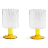 & Klevering &klevering Twirl Wijnglazen Set Van 2 Geel