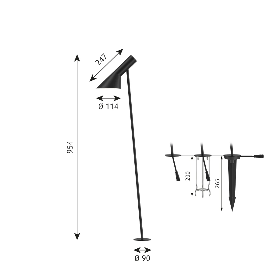 Louis Poulsen AJ Garden Outdoor Vloerlamp Met Grondpen Large 9 Louis Poulsen AJ Garden Outdoor Vloerlamp Met Grondpen Large - Afbeelding 9