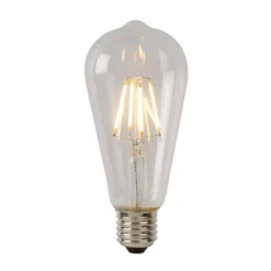 Lucide ST64 LED Lichtbron E27 5W 2700K Transparant Dimbaar