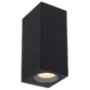 Lucide Zaro 2 Wandlamp Buiten IP44 Vierkant Zwart