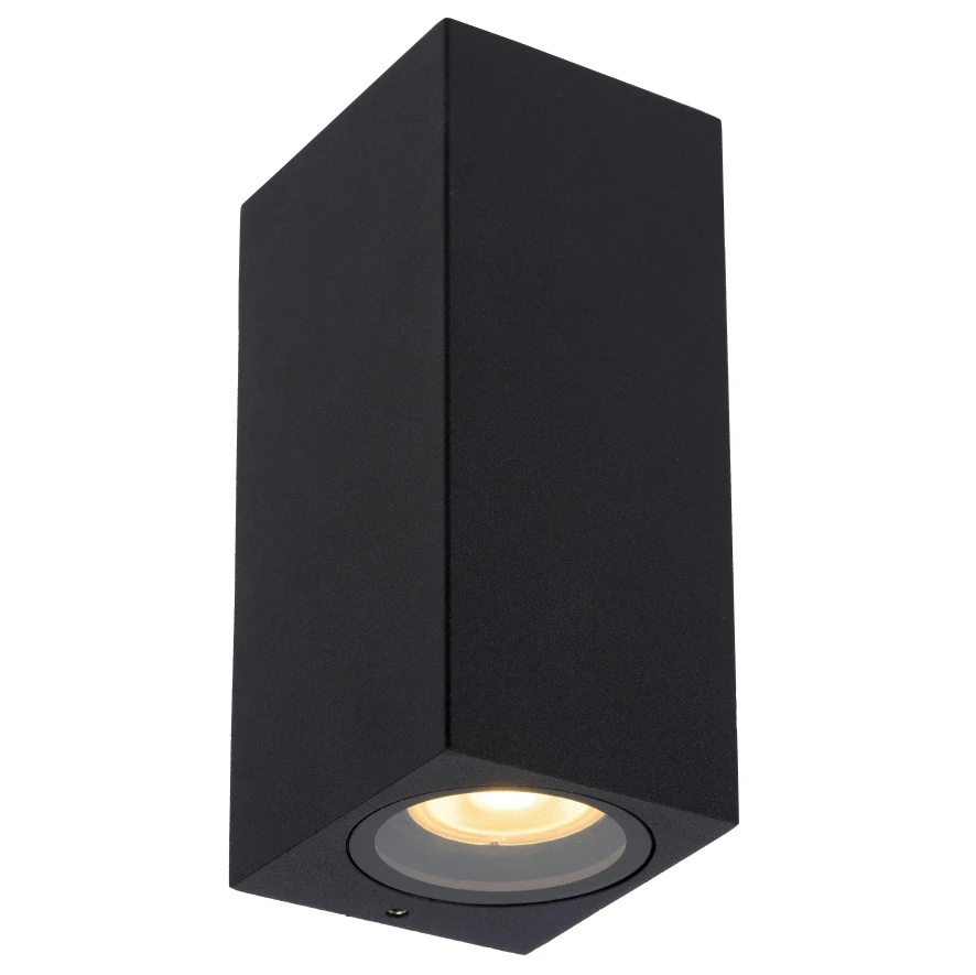 Lucide Zaro 2 Wandlamp Buiten IP44 Vierkant Zwart 2 Lucide Zaro 2 Wandlamp Buiten IP44 Vierkant Zwart - Afbeelding 2