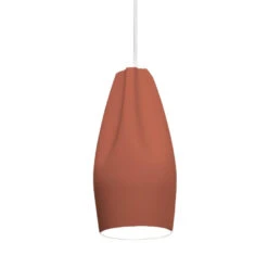 Marset Tweedekansje - Pleat Box 13 Hanglamp Terracotta/goud Wit Snoer