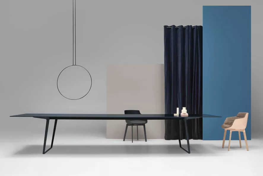 MDF Italia Flow Slim Color Cross Stoel Lead Grey 3 MDF Italia Flow Slim Color Cross Stoel Lead Grey - Afbeelding 3